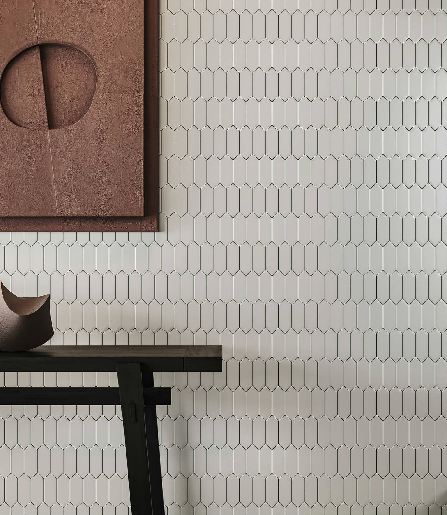 Traditions Vintage Grey Matte 2x5 Picket Mosaic 2 | Garcia Imported Tile