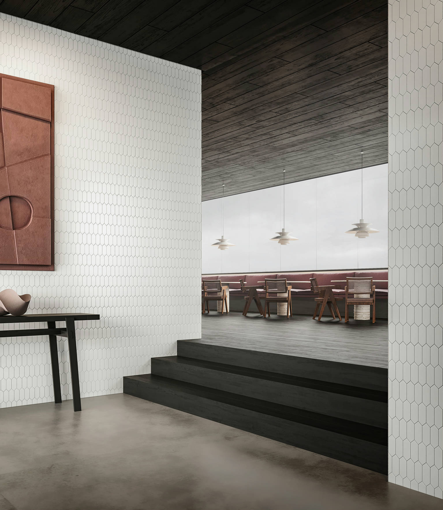 Traditions Vintage Grey Matte 2x5 Picket Mosaic | Garcia Imported Tile