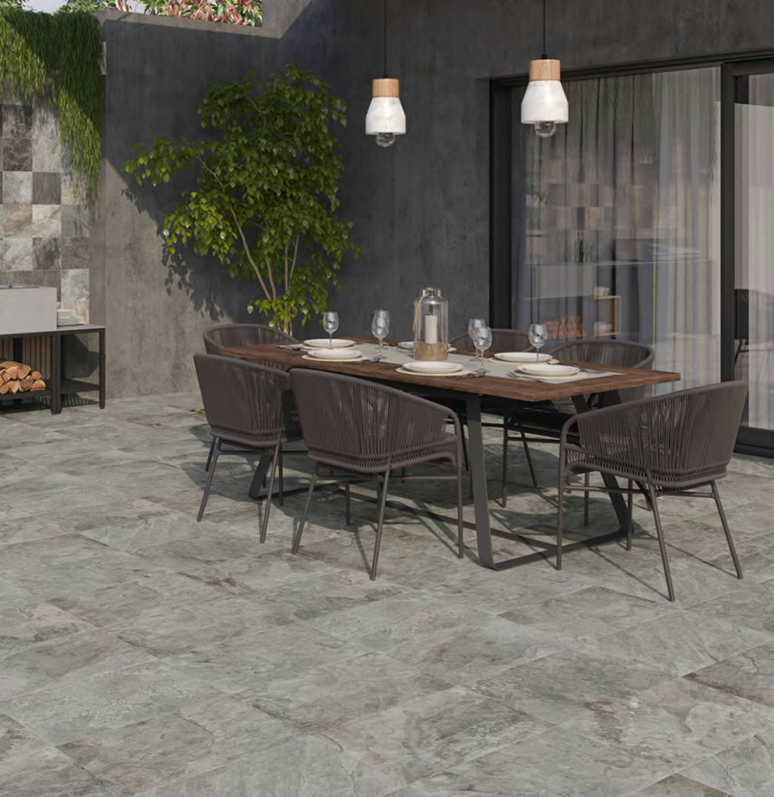Nepal Slate Chitwan Gris12x24 | Garcia Imported Tile