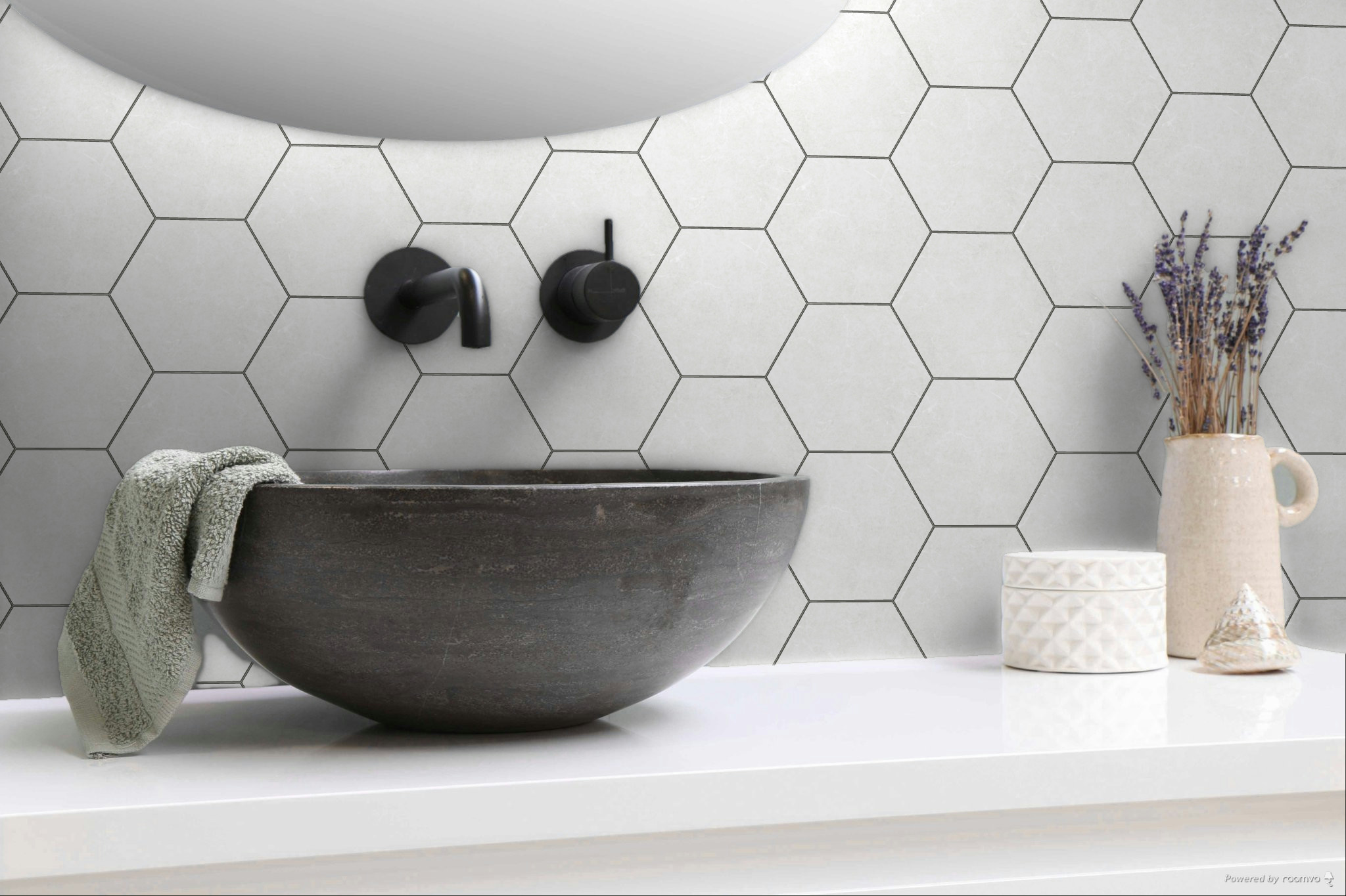Form 5.5X6.3” White Hexagon | Garcia Imported Tile
